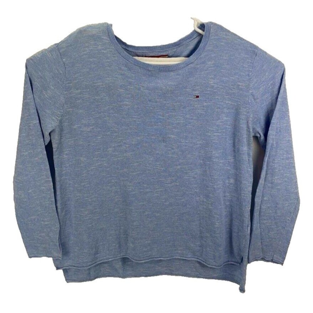 Tommy Hilfiger Light Blue Long Sleeve Pullover Shirt Women’s XL Essential